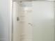 Stylish white shower stall features an easy sliding glass door at 742 S Rose --, Mesa, AZ 85204