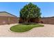 The backyard features artificial turf and gravel landscaping perfect for low maintenance living at 226 E Monza Way, San Tan Valley, AZ 85140