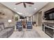 An open floorplan showcasing the living room flowing into the kitchen and dining area at 226 E Monza Way, San Tan Valley, AZ 85140