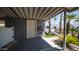 Covered patio area showcasing a view of palm trees at 2400 E Baseline Ave # 44, Apache Junction, AZ 85119