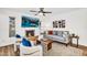 Comfortable living room featuring a fireplace, TV, and contemporary furnishings at 7832 E Via Marina --, Scottsdale, AZ 85258