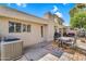 Rear patio area with furniture, grill and air conditioning unit at 7832 E Via Marina --, Scottsdale, AZ 85258