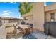 Enjoy outdoor living with a patio, table, chairs and colorful outdoor rug at 7832 E Via Marina --, Scottsdale, AZ 85258