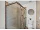 Modern bathroom with a glass-enclosed shower and a sleek toilet, enhanced by neutral tones at 7832 E Via Marina --, Scottsdale, AZ 85258
