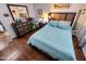 Comfortable bedroom with modern furnishings and lots of natural light at 18026 N Cave Creek Rd # 16, Phoenix, AZ 85032