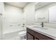Bathroom features vanity sink and shower over tub at 2000 N 36Th St # 17, Phoenix, AZ 85008