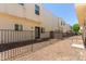 Backyard featuring desert landscaping and metal fencing, ideal for outdoor activities and privacy at 2000 N 36Th St # 20, Phoenix, AZ 85008
