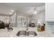 Granite countertop featuring a stainless steel double sink overlooking the dining and living areas at 4202 E Broadway Rd # 130, Mesa, AZ 85206