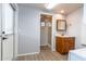 Bright bathroom with modern vanity, walk-in shower, and updated fixtures at 17200 W Bell Rd # 1801, Surprise, AZ 85374