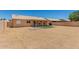 Desert landscape backyard featuring a covered patio and artificial turf at 19802 N 3Rd Ave, Phoenix, AZ 85027