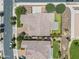 An aerial view shows the home's layout, private yard, and proximity to other homes in the neighborhood at 20198 E Rosa Rd, Queen Creek, AZ 85142