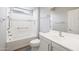 Bright bathroom with tub, shower, tile accents, and vanity, offering functionality and style at 25727 N 161St Ave, Surprise, AZ 85387