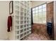Tile shower area with block window allowing natural light at 33823 N 2Nd St, Phoenix, AZ 85085