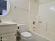 A view of a bathroom with a shower and toilet at 7801 N 44Th Dr # 1036, Glendale, AZ 85301