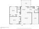 Home floor plan featuring labeled rooms with measurements for layout visualization at 10431 W Roundelay Cir, Sun City, AZ 85351