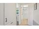 Hallway view to bathroom with shower at 10431 W Roundelay Cir, Sun City, AZ 85351