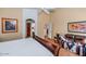 Bright bedroom with neutral walls, and modern lighting, providing a relaxing atmosphere at 18089 W Weatherby Dr, Surprise, AZ 85374