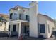 Charming home exterior with a private balcony, covered patio, and stucco finish at 19943 N 77Th Ave, Glendale, AZ 85308