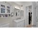 Bathroom with updated vanity, marble countertop and updated storage at 2333 E Southern Ave # 2016, Tempe, AZ 85282