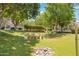 Well-maintained community grounds with lush green lawns, mature trees, and pathways at 2333 E Southern Ave # 2016, Tempe, AZ 85282