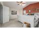 Cozy bedroom with modern design, neutral color, and ceiling fan at 3031 S Cortland --, Mesa, AZ 85212