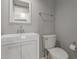 Bathroom featuring a modern vanity, toilet, and fixtures at 3821 W Barcelona Dr, Chandler, AZ 85226