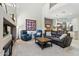 Inviting living room showcasing high ceilings, comfortable leather furniture, and open floor plan at 5370 S Desert Dawn Dr # 56, Gold Canyon, AZ 85118