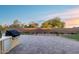 Spacious backyard with a built-in grill, lush landscaping, and a paver patio perfect for outdoor entertaining at 7415 W Lisbon Ln, Peoria, AZ 85381