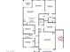 Detailed floor plan showcasing the layout of a house with multiple bedrooms, bathrooms, and an open-concept living area at 15348 W Gray Fox Trl, Surprise, AZ 85387