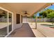 Covered patio area overlooking the pool and backyard at 18207 N 46Th St, Phoenix, AZ 85032