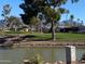 Beautiful view of the golf course, mature trees, and mountains at 2290 S Seminole Dr, Apache Junction, AZ 85119