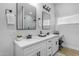 This bathroom boasts double sinks, a vanity, modern fixtures, and plenty of counter space at 2402 N 15Th St, Phoenix, AZ 85006