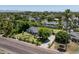 Aerial view of a well-maintained home with lush landscaping and a verdant backyard, offering excellent curb appeal at 4125 N 64Th St, Scottsdale, AZ 85251