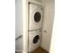 This home features a stackable washer and dryer for convenient laundry access at 4465 E Paradise Village S Pkwy # 1200, Phoenix, AZ 85032