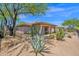 Backyard of home featuring desert landscaping, tiled patio, and desert surroundings at 7283 E Brisa Dr, Scottsdale, AZ 85266