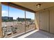 Enjoy city views from this balcony featuring a neutral rug and metal railing at 154 W 5Th St # 246, Tempe, AZ 85281