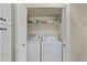 Functional laundry space inside a closet with a side-by-side washer and dryer at 154 W 5Th St # 246, Tempe, AZ 85281