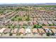 Expansive aerial view of single-Gathering homes featuring pools and well-maintained landscaping in a suburban community at 1564 E Leaf Rd, San Tan Valley, AZ 85140
