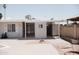 Backyard patio with a concrete slab and brick accents at 5602 W Heatherbrae Dr, Phoenix, AZ 85031