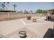 Spacious backyard patio with unique landscaping and plenty of room for outdoor enjoyment at 5602 W Heatherbrae Dr, Phoenix, AZ 85031