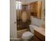 Bathroom with tub, shower, vanity and classic fixtures and design elements at 5602 W Heatherbrae Dr, Phoenix, AZ 85031