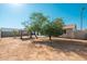 Backyard with new gazebo, spacious patio, and low-maintenance desert landscaping at 5951 W Granada Rd, Phoenix, AZ 85035