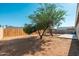 Backyard showcasing a new gazebo, desert landscaping, and a sturdy wood fence at 5951 W Granada Rd, Phoenix, AZ 85035