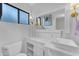 Bathroom with modern vanity and a square vessel sink at 908 E State Ave, Phoenix, AZ 85020