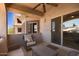 Relaxing covered patio with comfortable furniture, perfect for enjoying the outdoors at 14000 N 94Th St # 2187, Scottsdale, AZ 85260