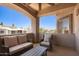 Inviting covered patio with comfortable seating and views of the surrounding community at 14000 N 94Th St # 2187, Scottsdale, AZ 85260