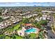 Aerial view of community showcasing the pool and surrounding residential area at 16648 N 30Th Ave, Phoenix, AZ 85053