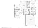 Floor plan showing the layout of the bedrooms, bathrooms, kitchen, dining and living room at 20234 N Mariposa Way, Surprise, AZ 85374