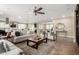 Expansive open concept living space with dining, kitchen and living room seamlessly connected at 3338 E Coconino Dr, Gilbert, AZ 85298