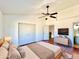 Comfortable main bedroom with ceiling fan, ample closet space, and ensuite bathroom at 7801 N 44Th Dr # 1180, Glendale, AZ 85301